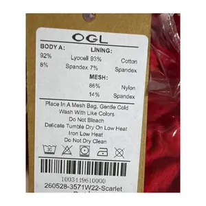 OGL Halter Neck Banded Hem Bra Tank Top Scarlet Red Size M Built-In Pads thumbnail 4