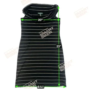 Lauren Ralph Lauren Black Metallic Stripe Off Shoulder‎ Dress Large Office Siren thumbnail 3