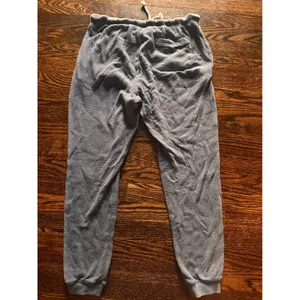 Aerie Jogger Pants Womens Medium Blue Waffle Knit Drawstring Loungewear Pajamas thumbnail 3
