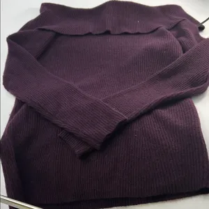 Bloomingdale's Off-the-Shoulder Plum Sweater cashmere thumbnail 11