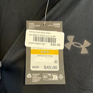 Under Armour Midnight Black Quarter Zip Top thumbnail 2