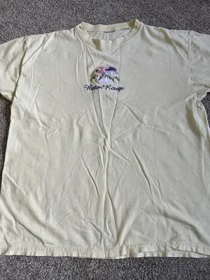 Butter yellow embroidered tee Size M thumbnail 1