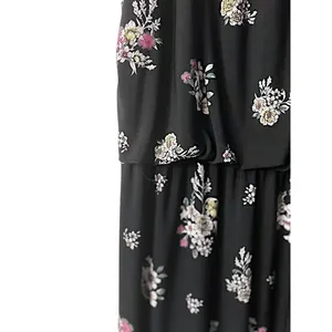 Maurices Black‎ Floral Halter Maxi Dress S Wedding Cruise Vacation Cottagecore thumbnail 11