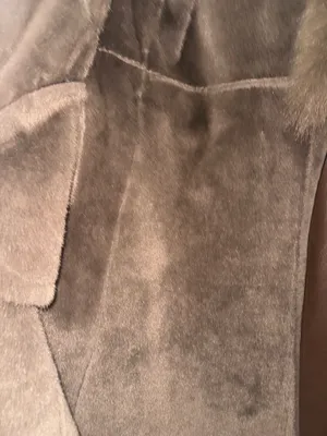 Women leather fur coat size XL brown thumbnail 6