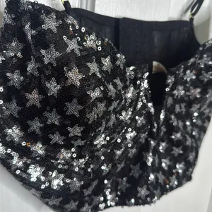 By Anthropologie Sequin Star Bralette W1366 Sz Medium thumbnail 6