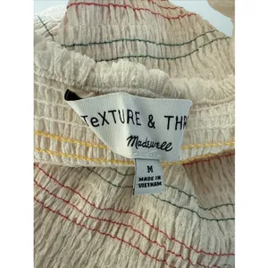 Madewell Tank top Scrunch Blouse Ivory Size M Boho thumbnail 6