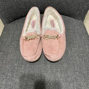 Juicy Couture Pink Suede Fuzzy-Lined Slip-On Shoes thumbnail 4