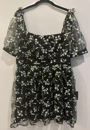 Lulus Radiant Night Embroidered Floral Dress thumbnail 2