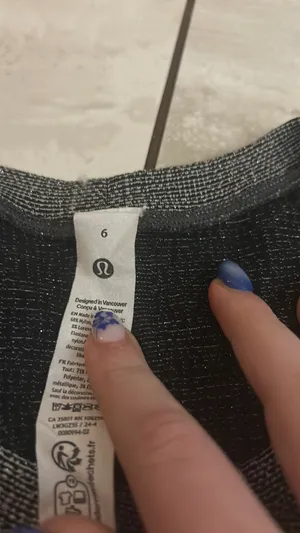 Lululemon long sleeve swiftly tech glitter grey thumbnail 2