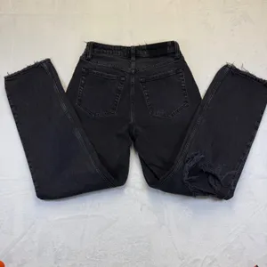 Abercrombie &‎ Fitch The Dad High Rise Curve Love Distressed Black Jeans 26 2S thumbnail 2