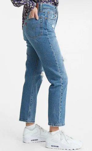 Levi's 501 Straight Leg Distressed Cropped Jeans  thumbnail 2