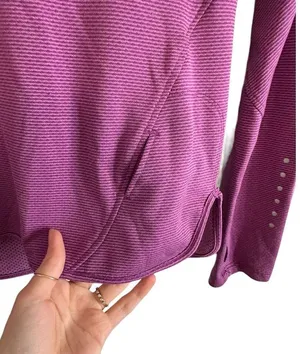 Running Purple Mock Neck Long Sleeve Active Shirt Size Medium thumbnail 4
