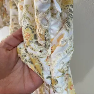 En Saison Floral Eyelet Mini‎ Dress Puff Sleeve Cottagecore XS Boho thumbnail 10