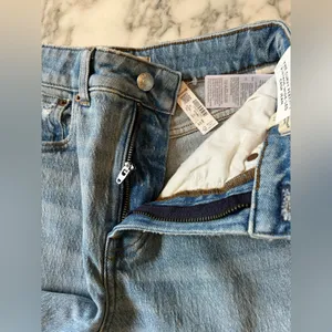 NWT Madewell curvy vintage jeans wide leg cropped 24 broken zipper needs replace thumbnail 9