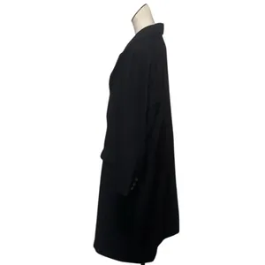 NEW Black Oversized Double-Breasted Blazer Coat Classic Tailored 1X Wool Blend thumbnail 3