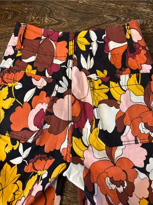 Maeve Anthropologie Colette Wide Leg Pants 25 Multicolor Floral Patch thumbnail 8