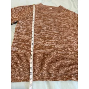 NWOT A New Day Sz: M Burnt Orange Speckle Crew Neck Boxy Wide Hem soft Sweater thumbnail 4
