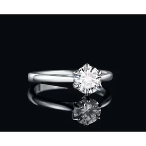 Boutique 1ct Solitaire Platinum Simulated Diamond Engagement Wedding Ring,‎ Size 6 NEW thumbnail 10