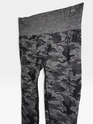 Gymshark Adapt Camo Seamless High-Waist Leggings Black & Charcoal Gray S/M thumbnail 5