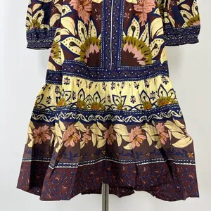NWOT Farm Rio Ainika Chill Mini Dress Floral Womens Sz XXS Puff sleeves ruffle thumbnail 5