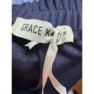 Women's Grace Karin Casual Self Tie Bow-Knot Ankle Length Pants Med NWT‎ Blue thumbnail 6