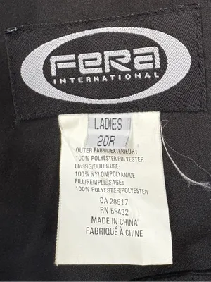 Fera International Women’s Black Insulated Ski Bib Snow Pants thumbnail 14