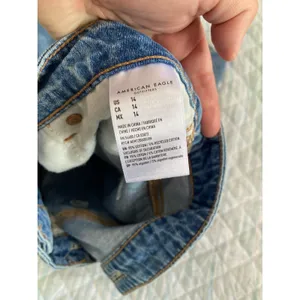 American eagle Women's High Waisted Denim Shorts Size 14 thumbnail 6