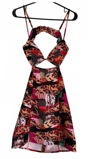 Princess Polly Cutout Mini Dress Size 4 Sleeveless Retro City Chic Punk Summer thumbnail 1