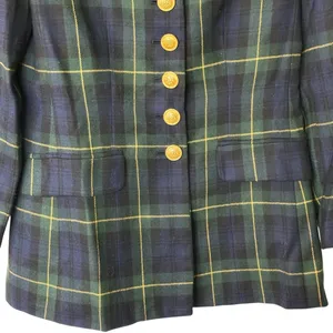 Embassy Row 2P VTG pure wool Plaid Tartan oxford timeless blazer thumbnail 5