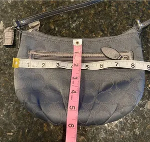 Coach Mini Crossbody Bag with Purple Satin Interior thumbnail 9