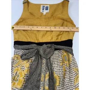 Edme‎ & Esyllte Anthropologie Blooming Goldenrod Dress Size 0 Sleeveless thumbnail 3