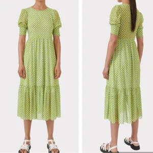 BAUM UND PFERDGARTEN Jocelyn Checkered Maxi‎ Dress Green Size XS thumbnail 2