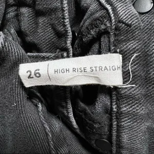 PacSun Black Distressed High Rise Straight Black Jeans thumbnail 12