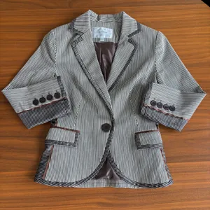 Lucy Paris Striped Blazer S Pinstripe Y2K Academia Preppy Fall Riding Jacket thumbnail 14