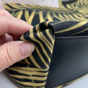 Vintage Y2K leaf Zebra print Fossil shoulder bag. thumbnail 11