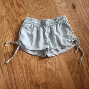 OCEAN BREEZE Womens Shorts Size S Light Blue‎ Athletic Lounge Drawstring Hem thumbnail 2
