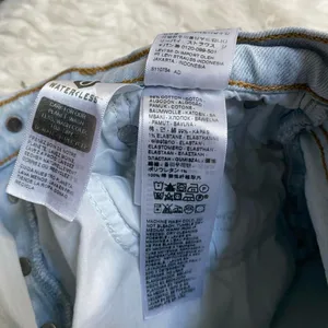 Levi'S Light Blue Wedgie Straight Shorts Distressed Frayed Hem High Waist Y2k thumbnail 4