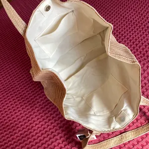 LS Live In Style On Beach Time Straw Tote Bag NWT Tan thumbnail 5