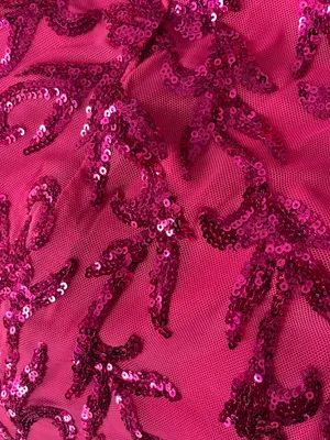 Crystal Sky Pink Sequined Mini Dress thumbnail 6