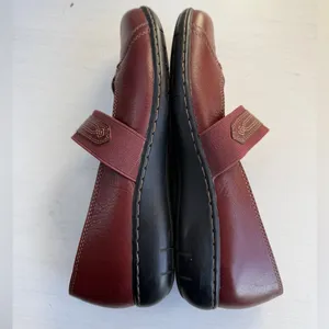 Clarks Active Air Burgundy Red Leather Mary Jane Shoes Women's 7W thumbnail 9