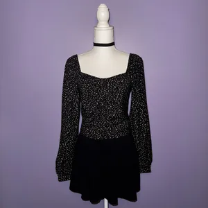 NEW A New Day Black and Tan Polka Dot Blouse thumbnail 3