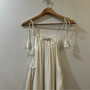 Alice‎ + Olivia Danna Tie-Strap Short Dress Crochet Embroidered White Size Small thumbnail 4
