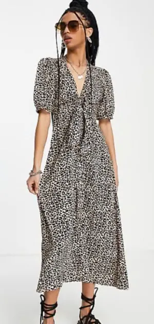 Asos Cheetah midi dress thumbnail 1