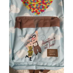 Loungefly Disney Pixar Up Carl & Ellie Canvas Backpack Light Blue Brown NEW thumbnail 4