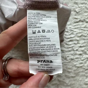 Prana Organic Cotton Oversized Boxy T Shirt Womens M Pink Aztec Geometric Print thumbnail 6