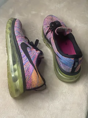 Nike Women's Flyknit Air Max Multicolor Running Shoes Sneakers Size 7 thumbnail 4