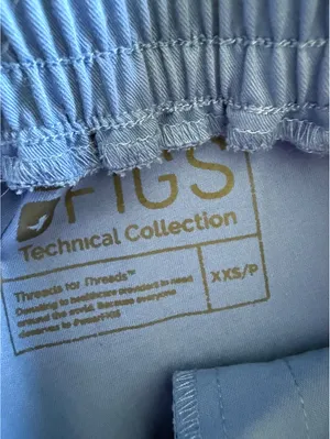 FIGS Technical Collection Light Blue Scrub Pants XXS thumbnail 3