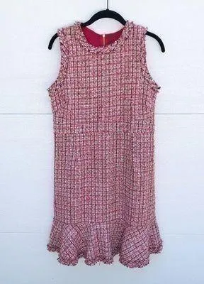 Jade Tweed Dress Pink thumbnail 1