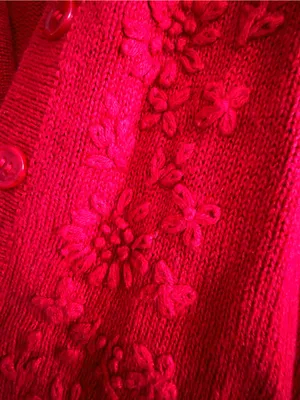 Requirements Red Knit Button-Front Vest thumbnail 2