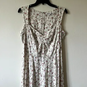 reformation midi white floral sleeveless dress size 10 C9 thumbnail 2